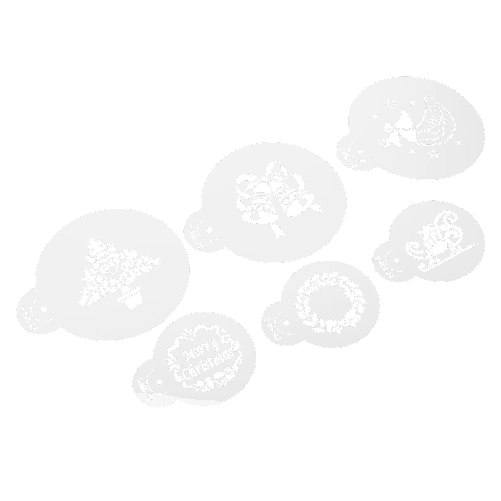 

Stencils Coffee Stencil Christmas Decorating Cake Cookie Template Templates Latte Holiday Mousse Barista Cup Mug Signs Reusable
