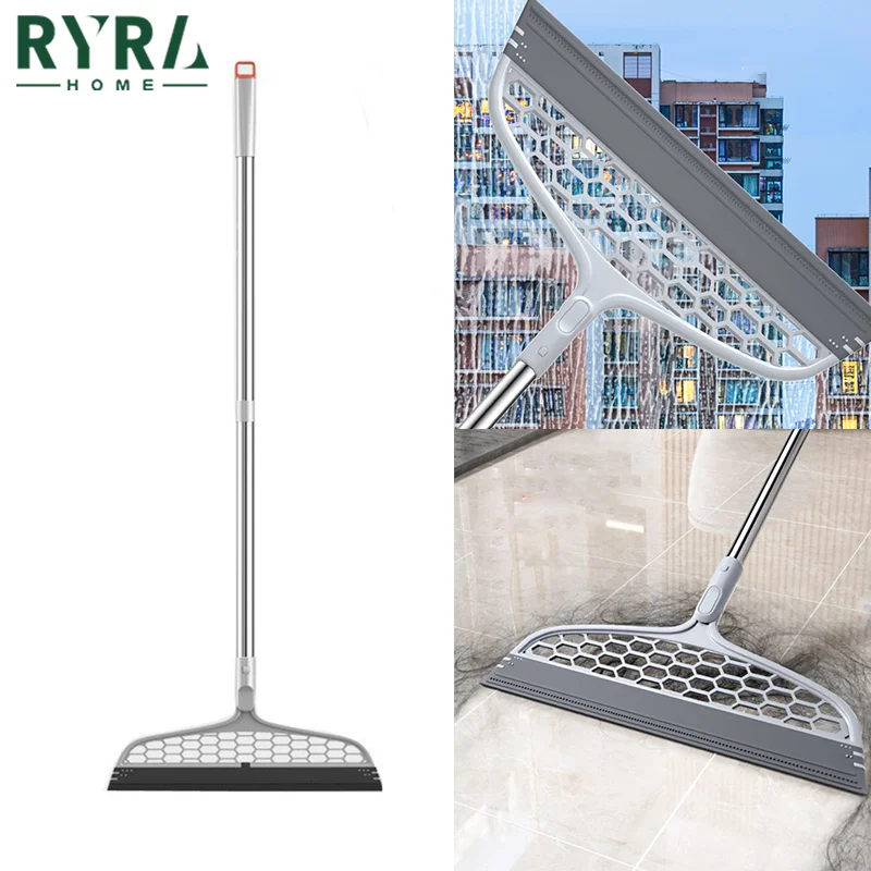 

Silicone Rubber Broom Hand Push Sweeper Floor Cleaning Scraper Household Floor Cleaning Broom Tools Herramientas De Limpieza