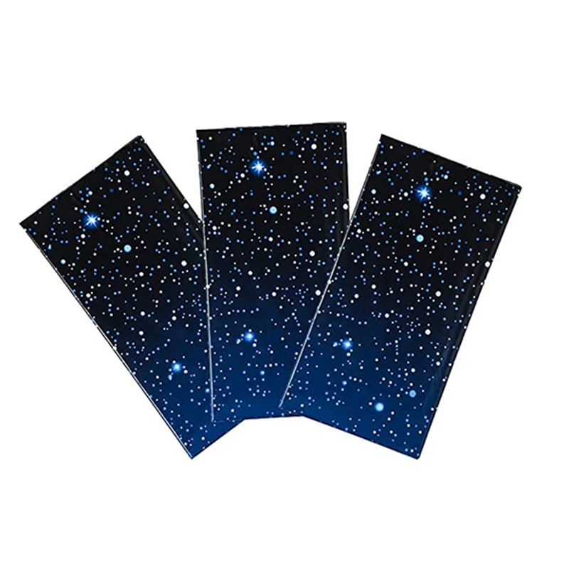 

3Pcs Space Tablecloth Starry Night Tablecloth Decorations Galaxy Table Cover Space Stars Theme Party Supplies For Home