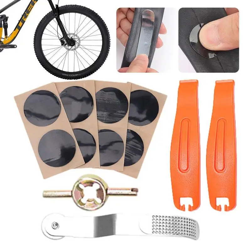 

Bicycle Tire Patch Kit Practical Super Adhesive Glue Free Inner Tire Patch Set Portable Bike Tire Patches