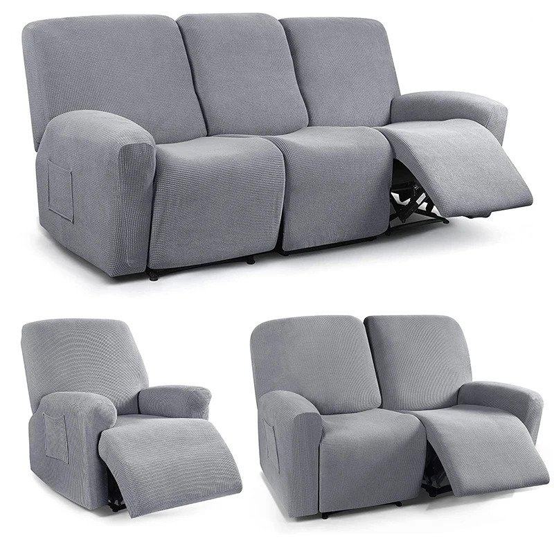 

1/2/3 Seater Spandex Recliner Cover Stretch Reclining Sofa Cover Elastic Relax Armchair Cover Recliner Couch Slipcover
