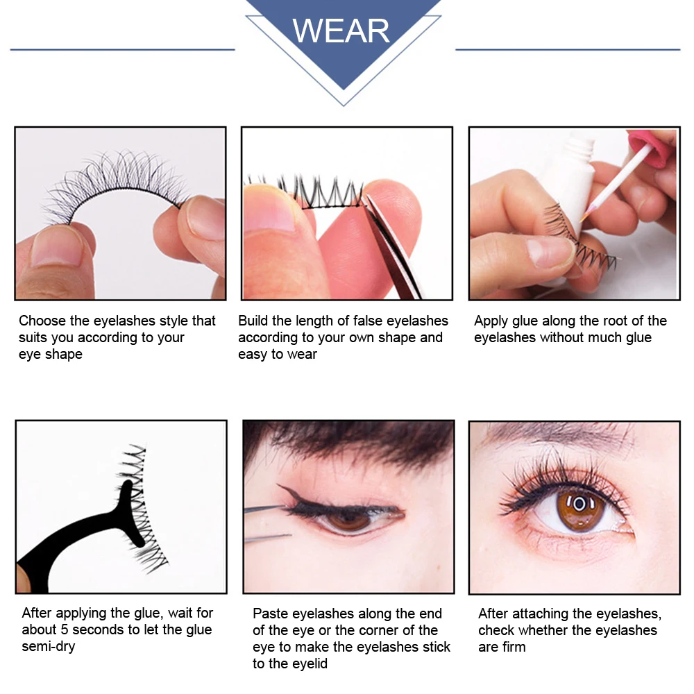 

False Eyelashes Russian Strip Lash Fake Eyelashes Lashes Thick Soft Long Dramatic Eyelashes