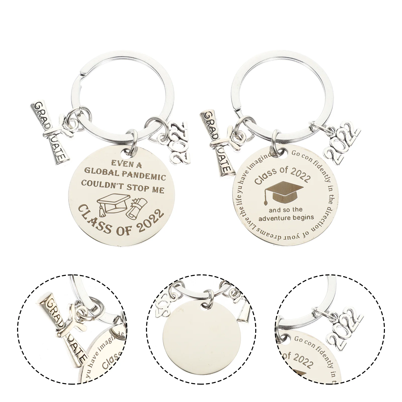 

Graduation Keychain Gifts Classcollege Grad Gift School High Inspirational Keychains Him Key Chainpersonalized Keyring Heart