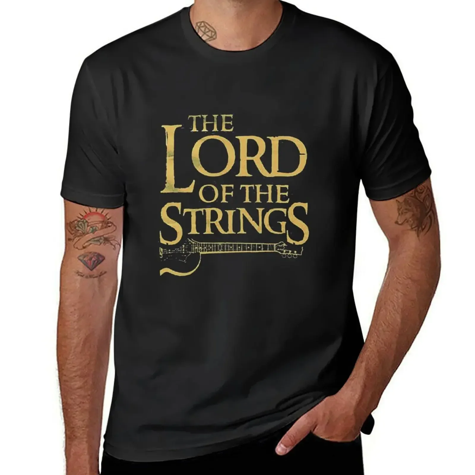 THE LORD OF STRINGS - футболка ELECTRIC GUITAR рубашки для тренировок в стиле аниме мужчин