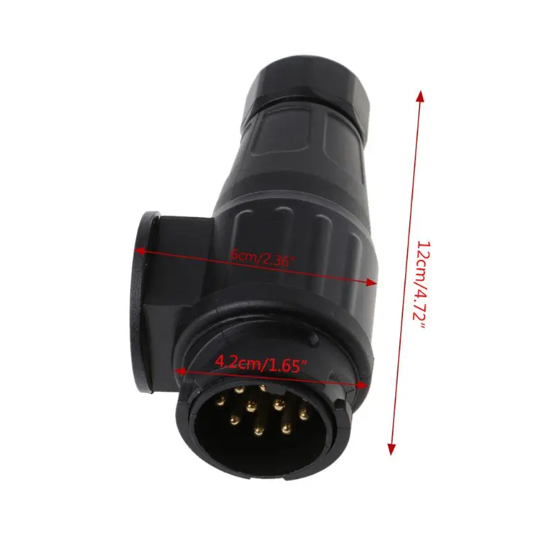 

Universal 13 Pin Plug Socket Car Trailer RV Cable Connector Trailer Power Supply Round 13 Way Socket Plug