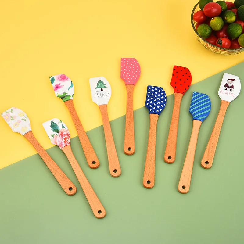 

Christmas Series Mini Silicone Spatula Cake Cream Spatula Split Butter Spatula Cake Decoration Tool Kitchen Baking Accessories