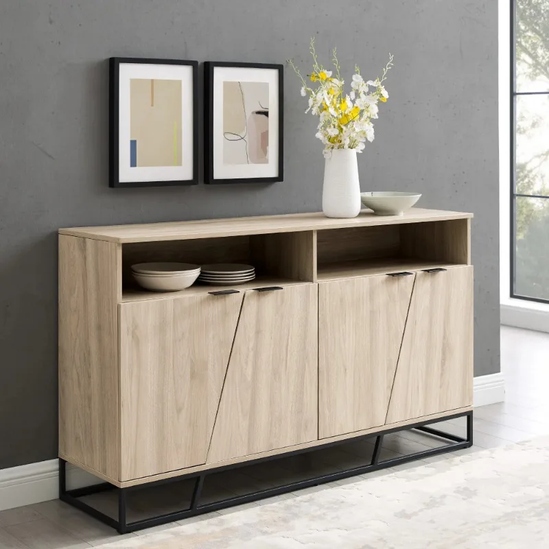 

Manor Park Afton Angled Door Sideboard, Birch sideboard buffet cabinet