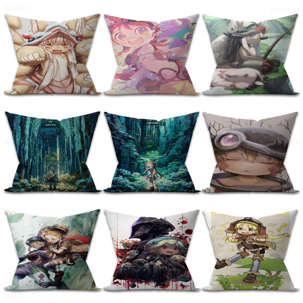 M-Made In A-Abyss Pillow Cover Design Cushion Decor Holiday Decorati