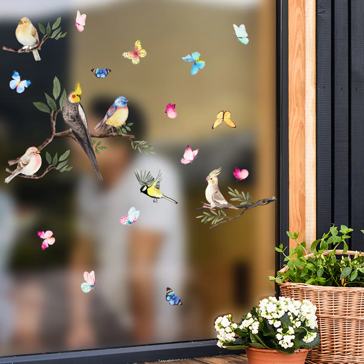 

Child Bedroom Glass Window Decor Supplies 1pcs Double-sided Visual Home Decoration Wall Stickers Kawaii Electrostatic Stickers