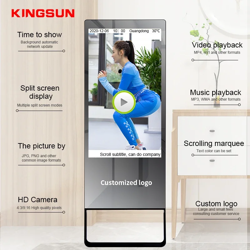 Встроенная умная зеркальная камера Android стекло HD ЖК сенсорный экран волшебное