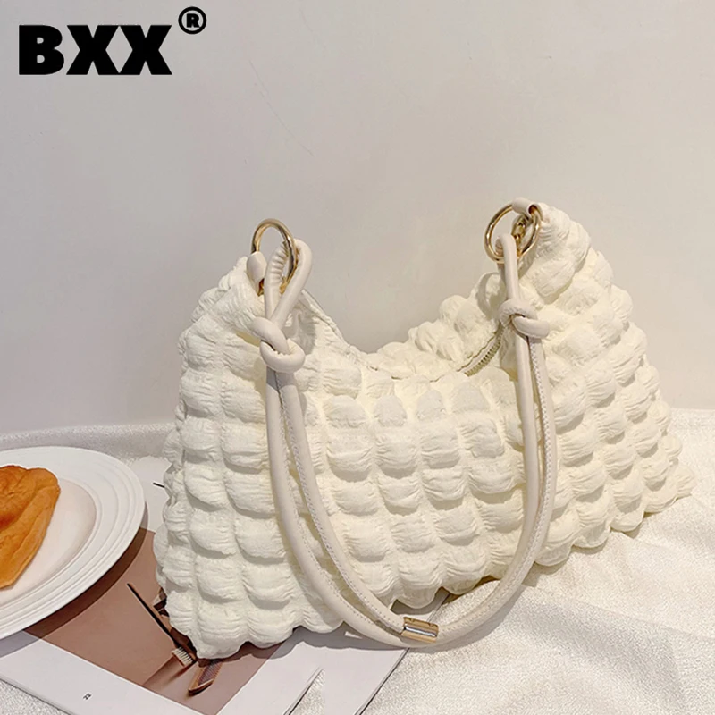 

[BXX] Shoulder Bag Large Capacity For Women Bags Fashion Leisure Versatile Vintage Portable New Solid Color Female 2022 8Q01