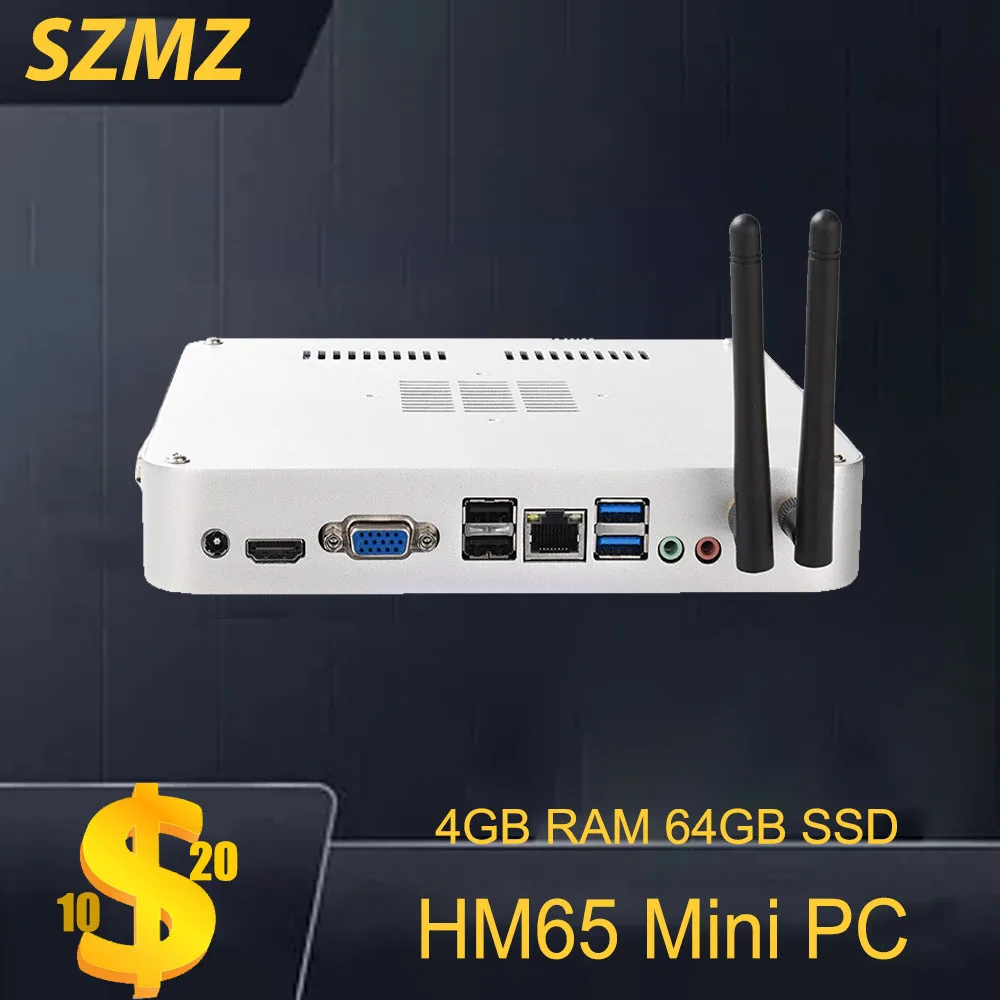 

SZMZ HM65 Mini PC Set with intel Core i5 3320M Processor 8GB RAM DDR3 128GB SSD Windows 10 Full Gaming Gomputer Gamer Complete