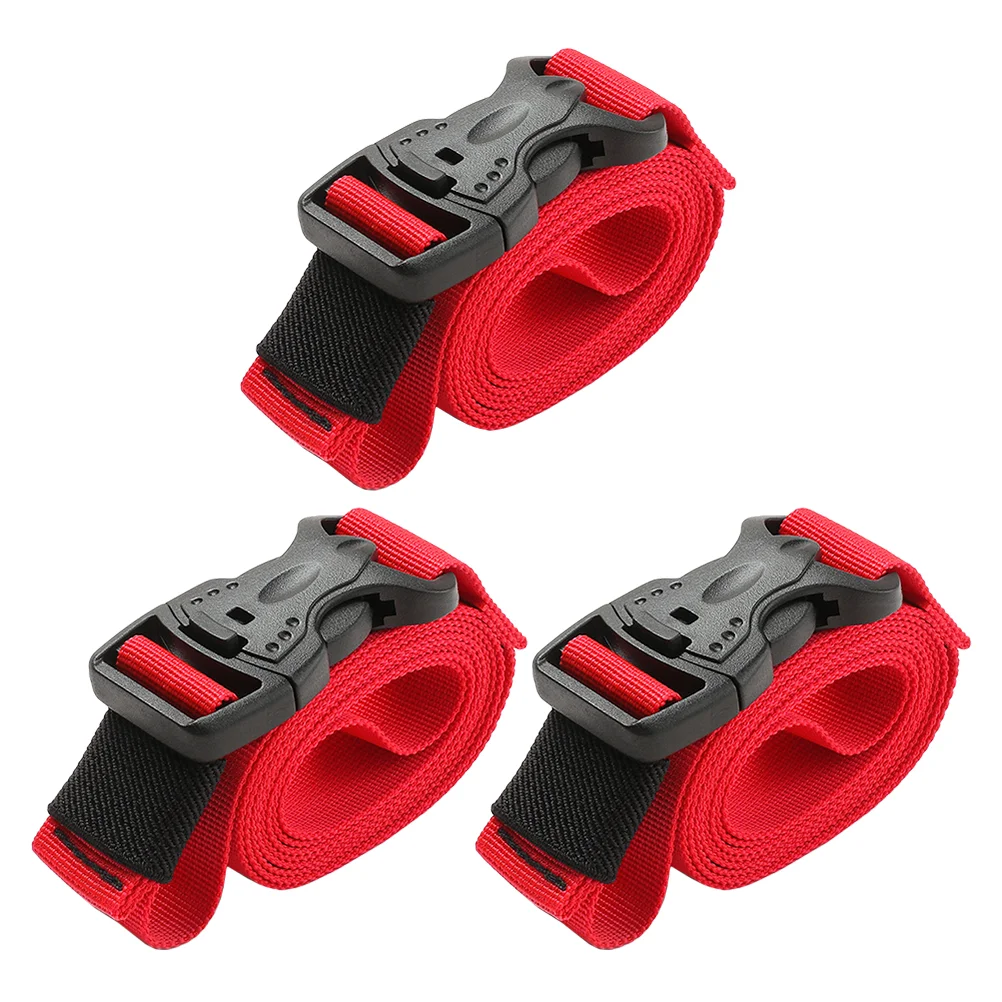 

3 Pcs Tie Nylon Webbing Strap Watch Adjustable Luggage Belt Plastic Fastening Baggage Belts Kit Car Cam