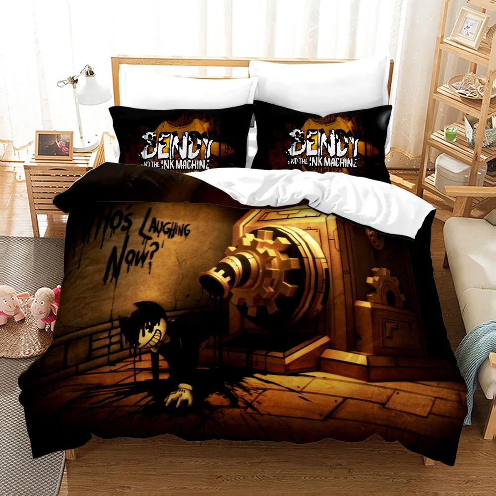 

Twin Full Queen King Size Kawaii BatlM Bed Set Aldult Kid Bedroom Duvetcover Sets 3D Print Anime 014 BENDY Bedding Set Single