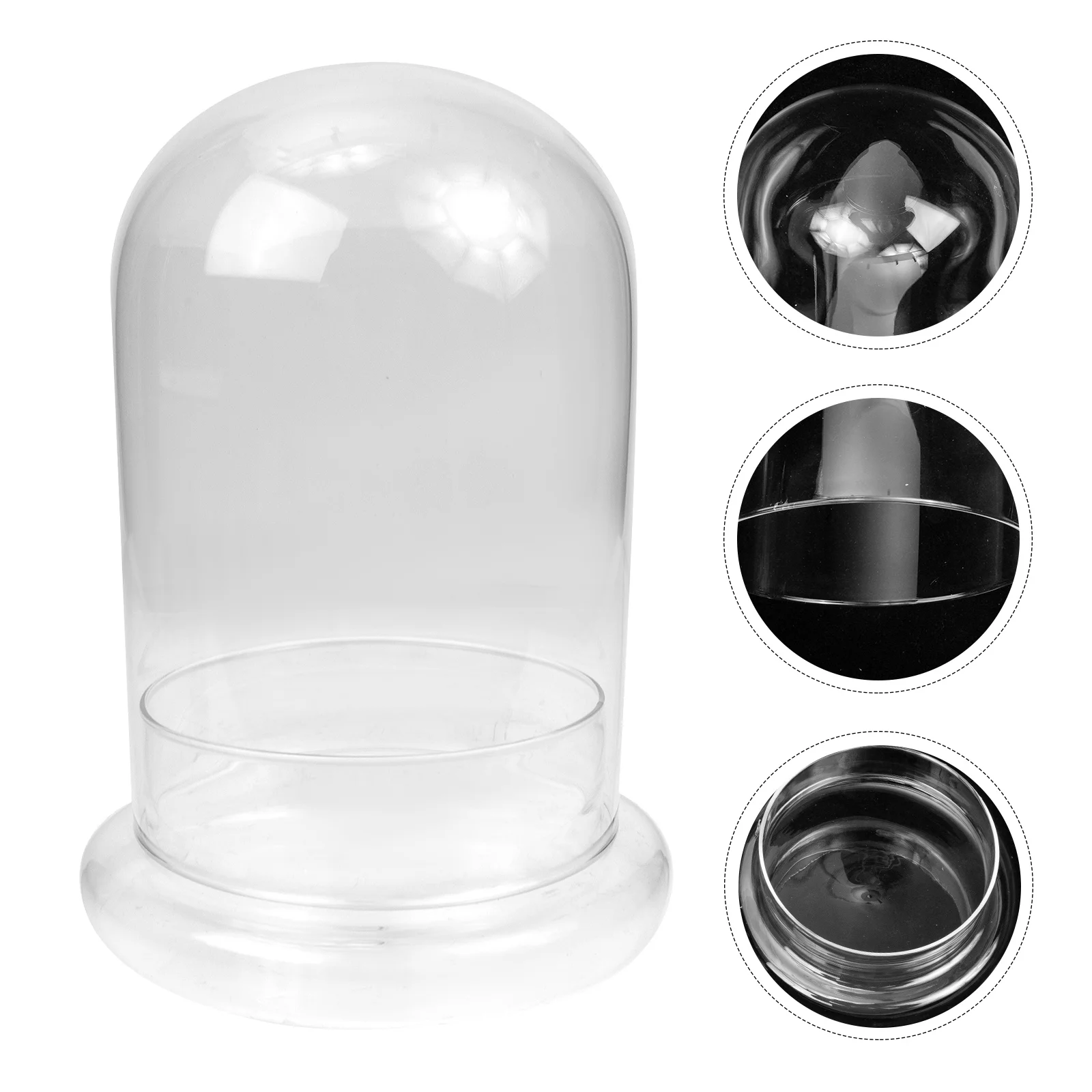 

Dome Cover Display Cloche Bell Flower Jar Cake Clear Cupcake Dessert Eternal Stand Container Decorative Light Fairy Christmas