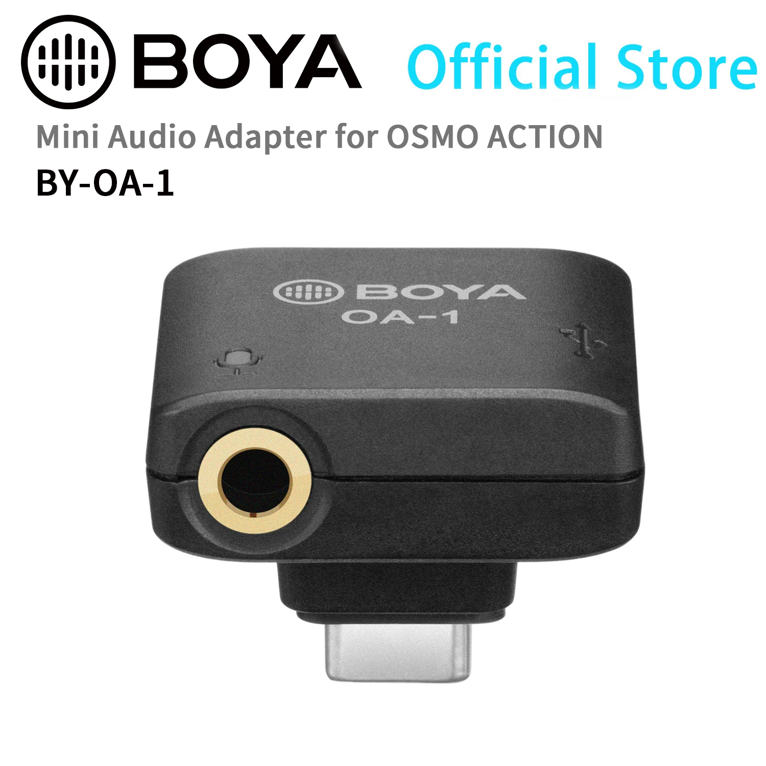 BOYA OA-1 Mini Microphone Audio Adapter Type-C Port Charging Data Transmission for OSMO™ Action Supports 3.5mm TRS Microphone