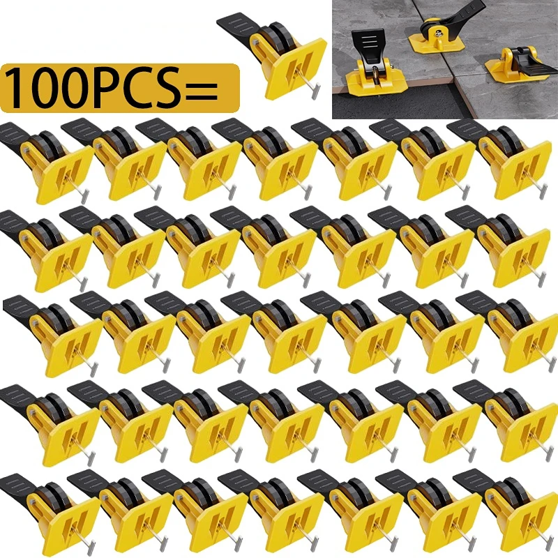 

100/50PCS Tile Leveling System For Tile Laying Reusable Tile Leveling System For Brick Laying Leveling Construction Tool Parts