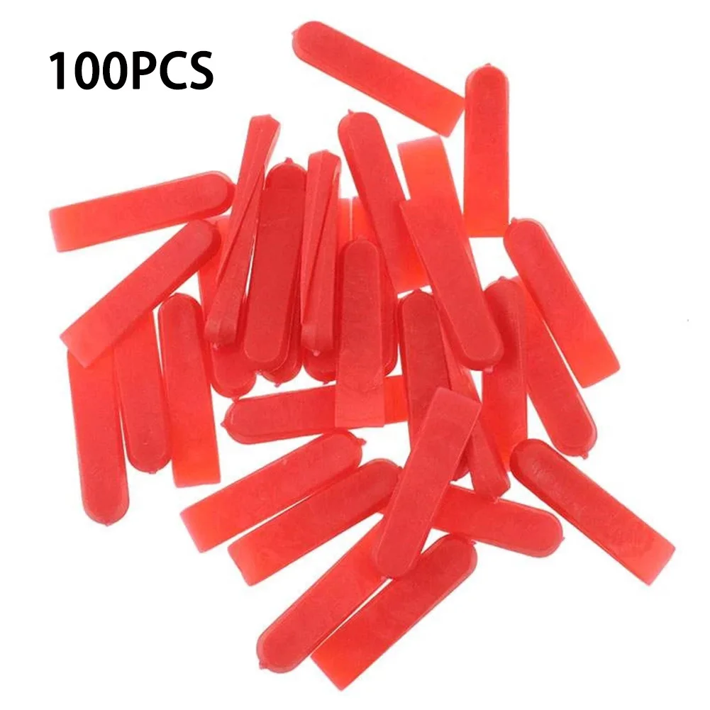 

100PCS Red Wedges Ceramic Tile Leveler Adjustment And Leveling Tiling Tool Inserting Piece Gasket Positioning And Leaving Seams