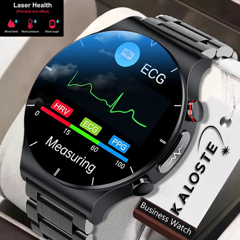 

2022 New ECG+PPG Smart Watch Men Heart Rate Blood Pressure Sangao Laser Health Fitness Sports Watches IP68 Waterproof Smartwatc