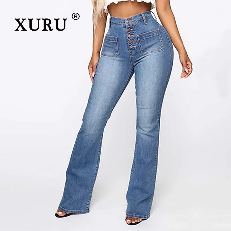 XURU-новые европейские и американские джинсы с накладными карманами на пуговицах