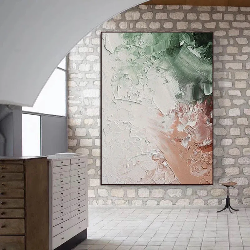 

Абстрактная Золотая Толстая Художественная масляная Живопись 3D ручной работы, картины на холсте, настенные картины, белая волна, картина дл...