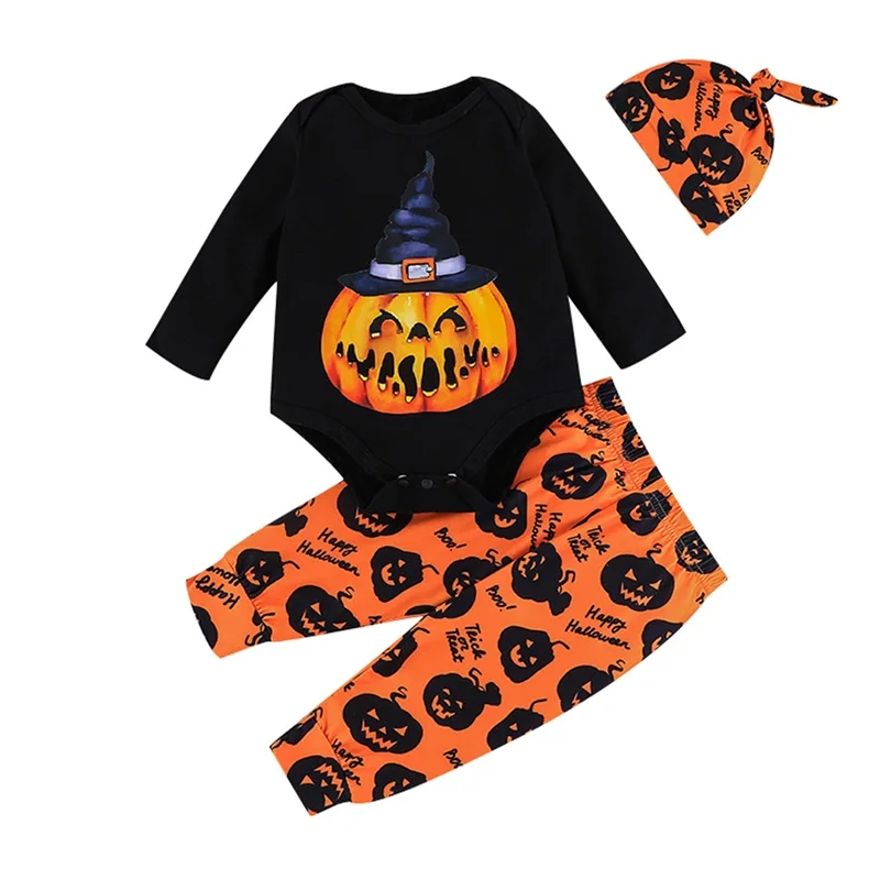

Halloween Costumes Toddler Baby Pumpkin Costume Childern Cute Cosplay for Baby Girl Boy Fancy New Year Party Clothing Set