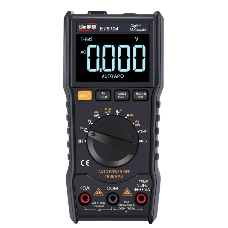 

ET8104 Digital Multimeter 9999 Counts True RMS Multimeter AC/DC Voltage Current Capacitance Resistance Meter