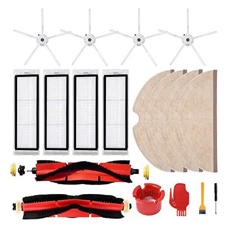 

18 Pack Replacement Accessories Kit for Xiaomi Roborock S4 S5 S6 E4 E20 E25 E35 S50 Robotic Vacuum Cleaner Parts