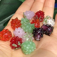 13mm grape fruit shape handmade lampwork glass loose crafts beads for jewelry making diy woman earring bracelet accessories