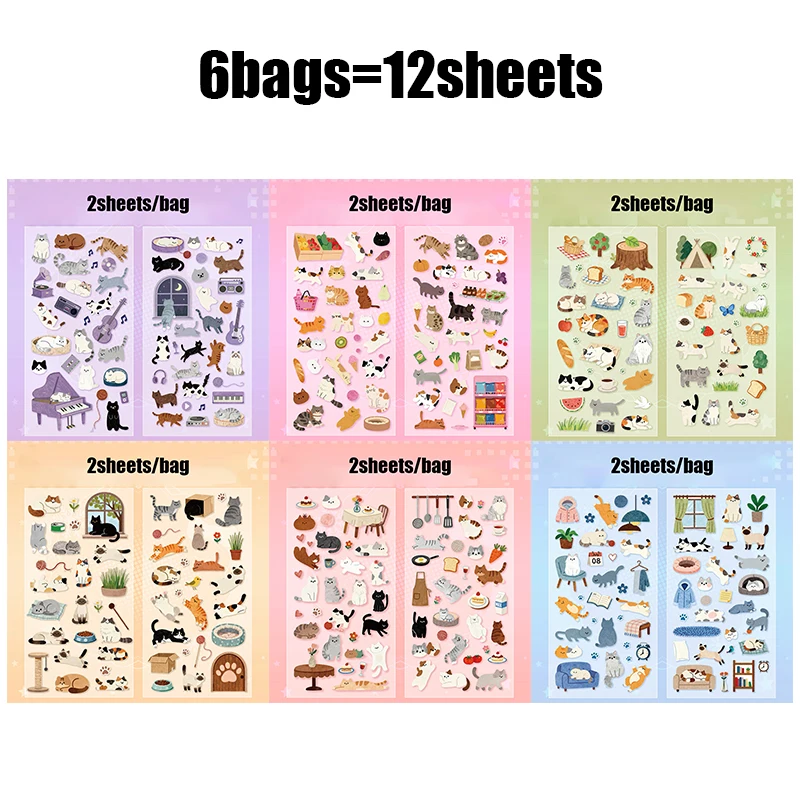 

Набор виниловых наклеек с котами