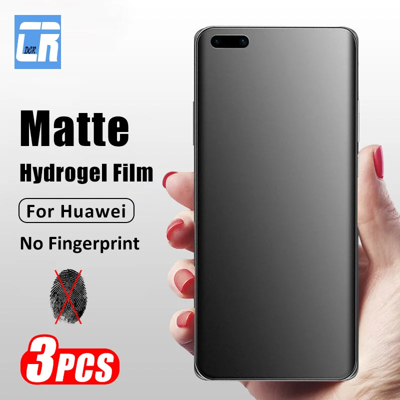 

Гидрогелевая матовая пленка без отпечатков пальцев для Huawei Nova 10 9 8 SE P50 P40 P30 P20, защитные пленки для экрана Mate 40 30 20 Pro, не стекло, 3 шт.