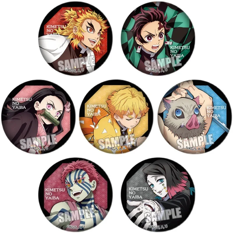 Nezuko Zenitsu Inosuke Giyuu Shinobu Kyoujurou Kawaii аниме периферийные устройства костюмы значок
