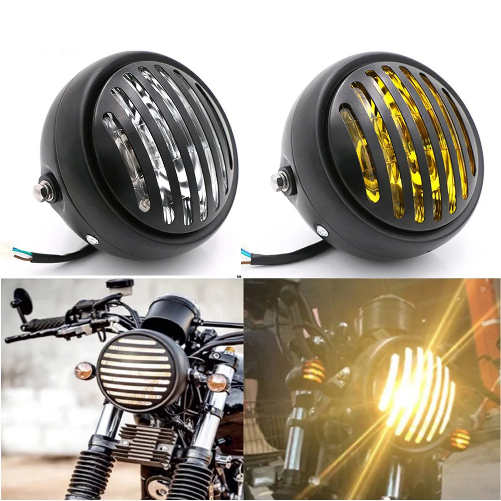 

Motorcycle Accessories Cafe Racer Retro Headlights FOR HONDA CBR 600RR FOR YAMAHA C8 YZF-R6 XSR 900 MT-03 YBR 250 YZF-R25 FZ400