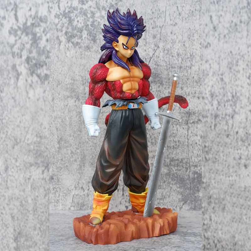 Аниме Dragon Ball Z Trunks Фигурки Future Ssj4 Фигурка 28 см ПВХ GK Статуя Коллекция Модель