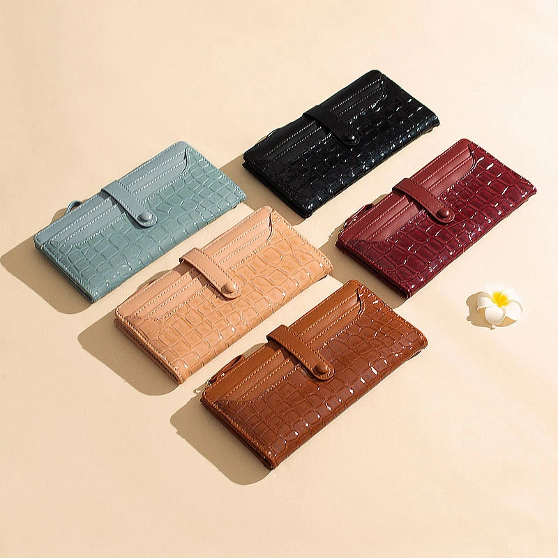Women Wallet PU Leather Purse Female Long Wallet Gold Grain Pouch Handbag for Women Coin Purse Ladies Card Holders Clutch