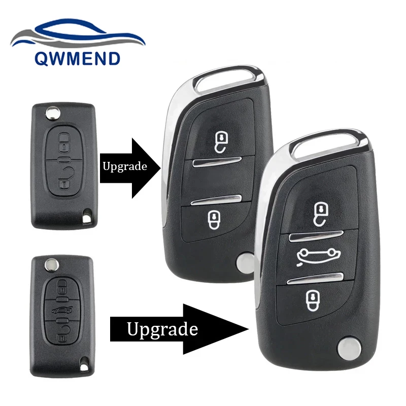 Модифицированный чехол для автомобильного ключа Citroen C2 C4 C5 Berlingo Xsara Picasso Peugeot 306 407