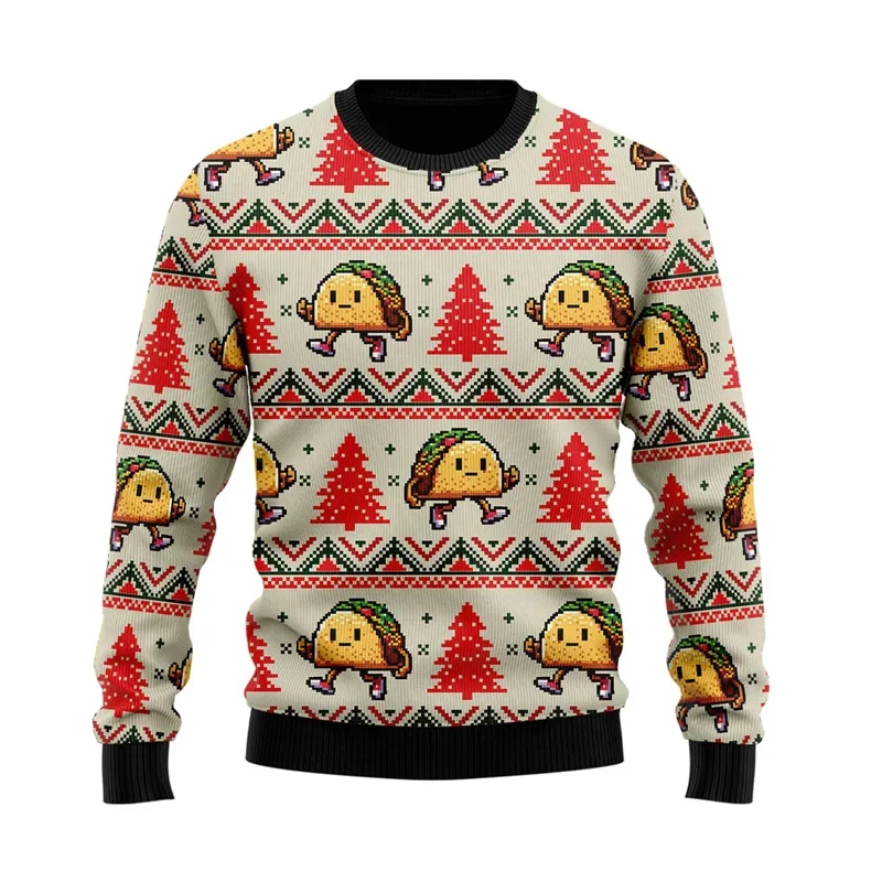 2024 уродливый рождественский свитер для мужчин забавная рождественская