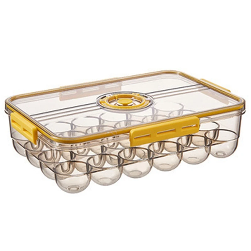 

Refrigerator Storage Egg Boxpet Plastic Clear Freezer Eggs Storage Container Kitchen Refrigerator Organizer