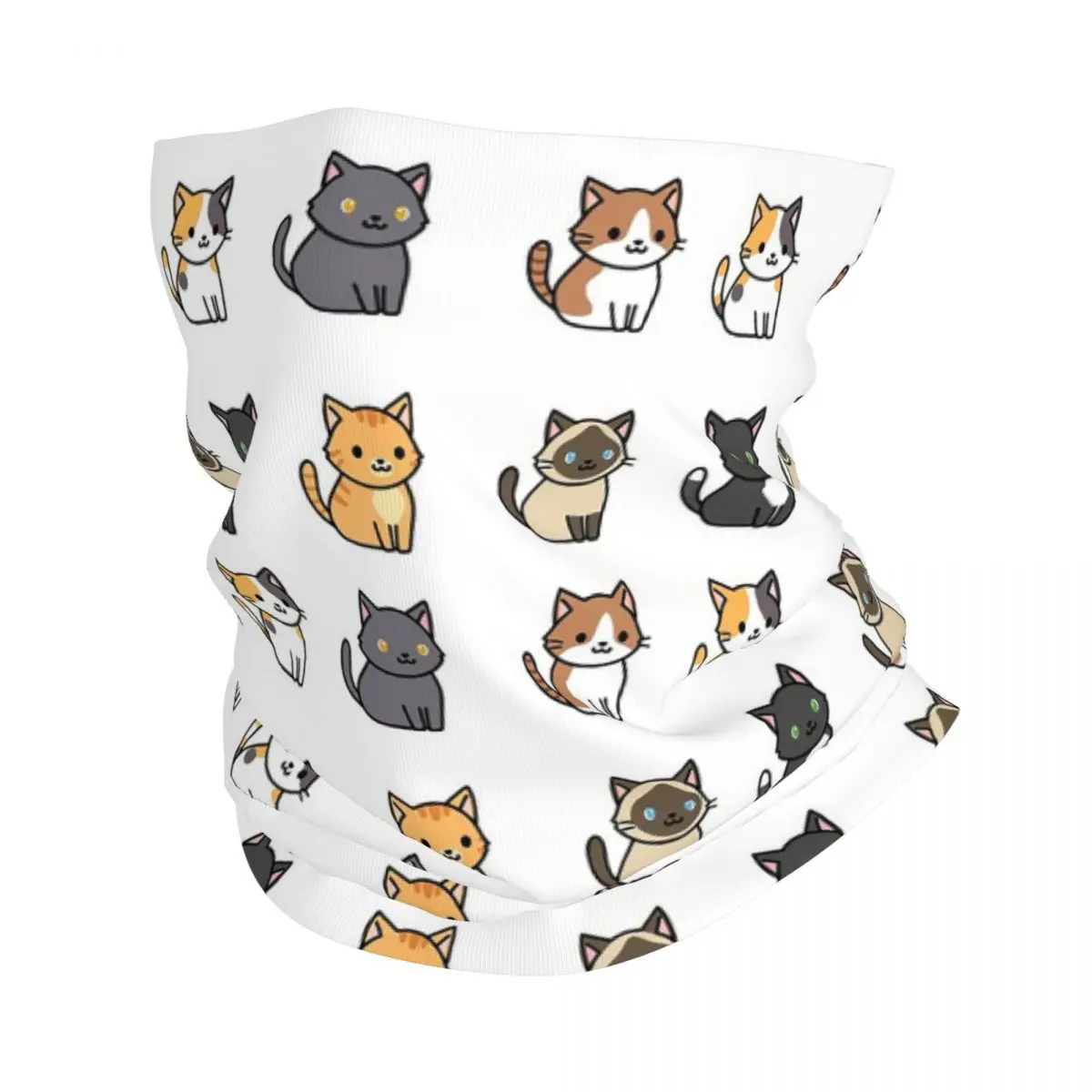 Бандана на шею с принтом кошки Балаклава милыми животными шарф-накидка