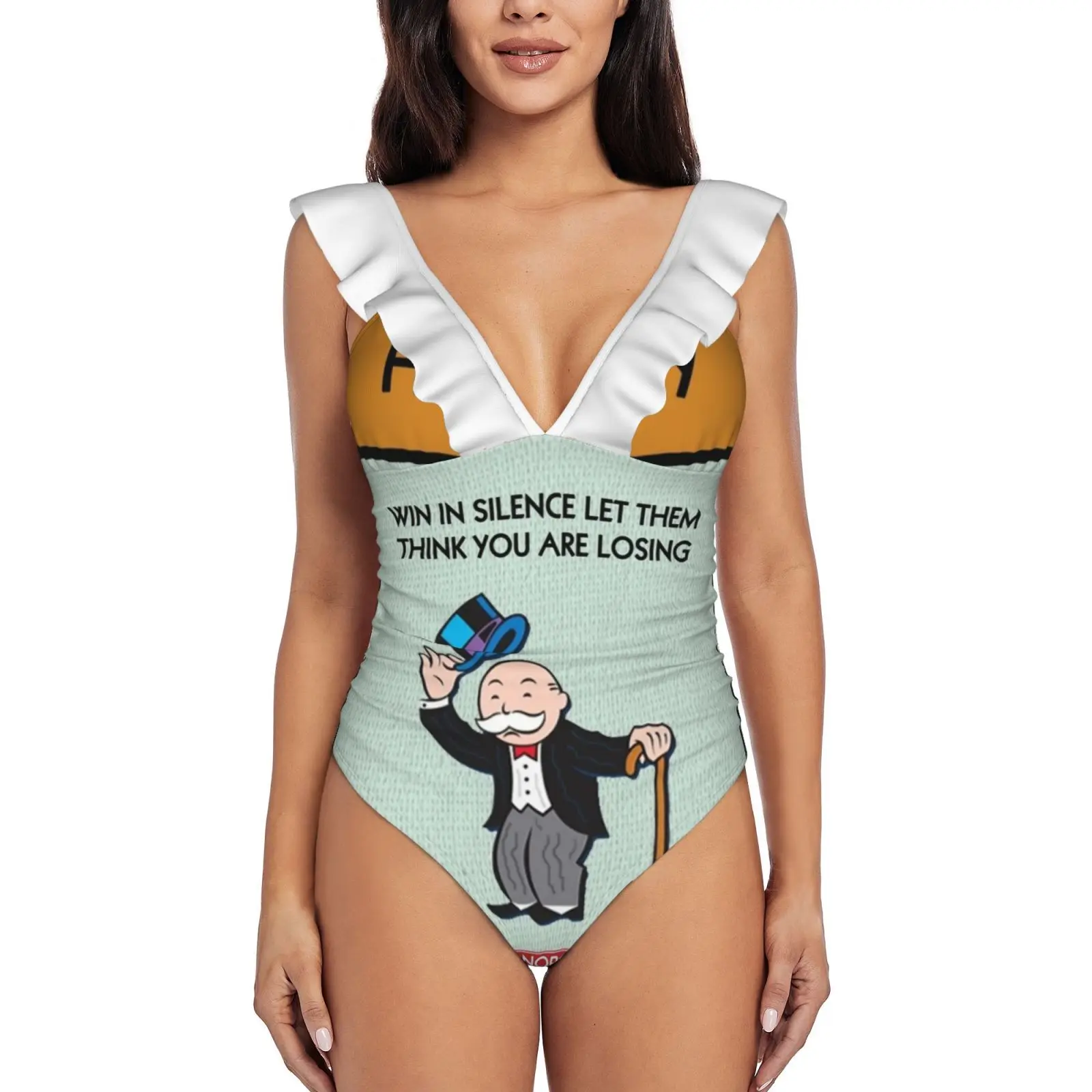 

-Сплошной купальник для смайлизма, сплошной купальник высокого качества, монокини с принтом пуш-ап, летний купальный костюм, смайлик