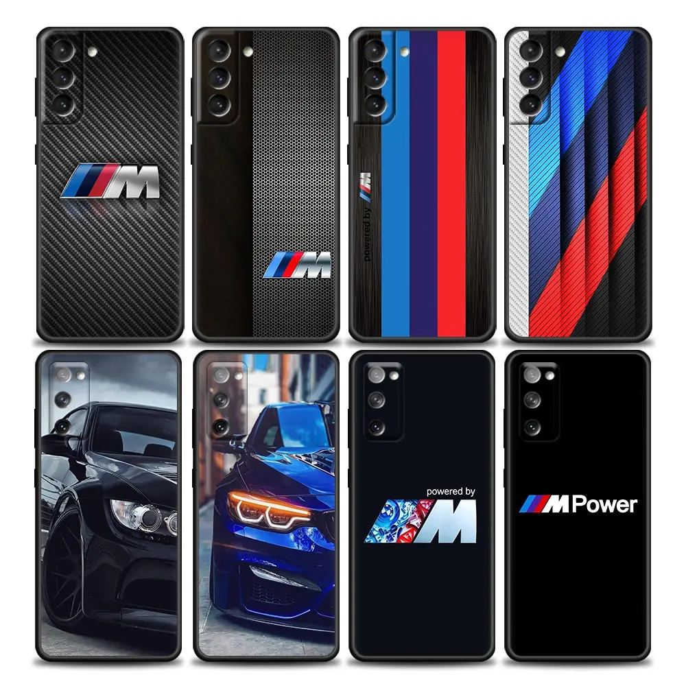 

Blue Red Line Sport Car B-BMW-Male M-Power Case Cover For Samsung Galaxy S21 S22 S20 S 21 Ultra FE Plus S7 S8 S9 Plus Lite Cases
