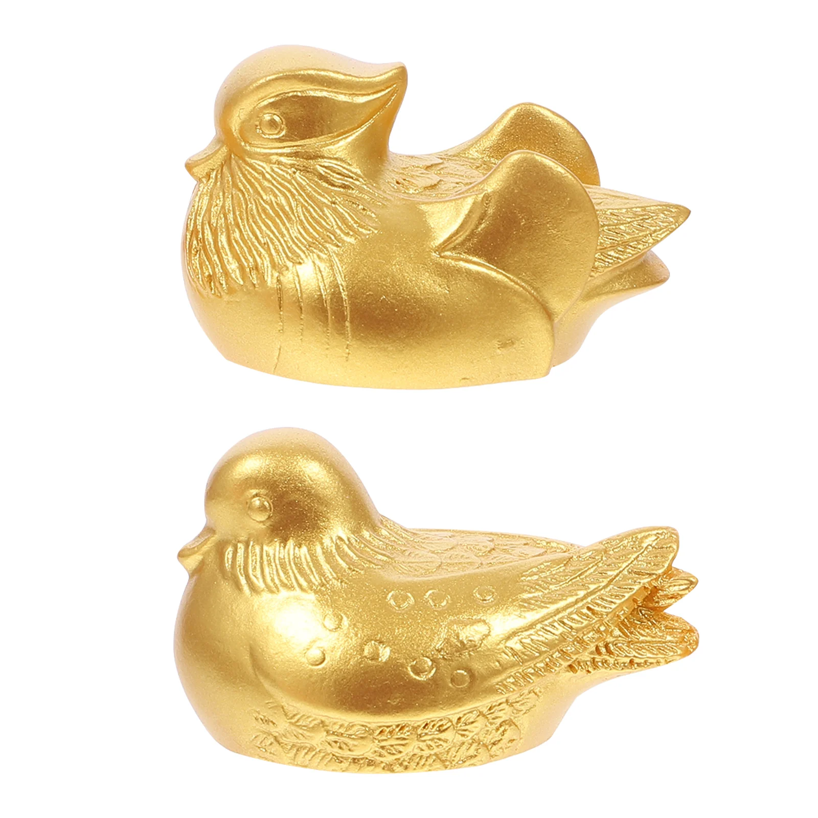 

1 Pair Mandarin Duck Sculptures Resin Mandarin Duck Adorns Mandarin Duck Craft