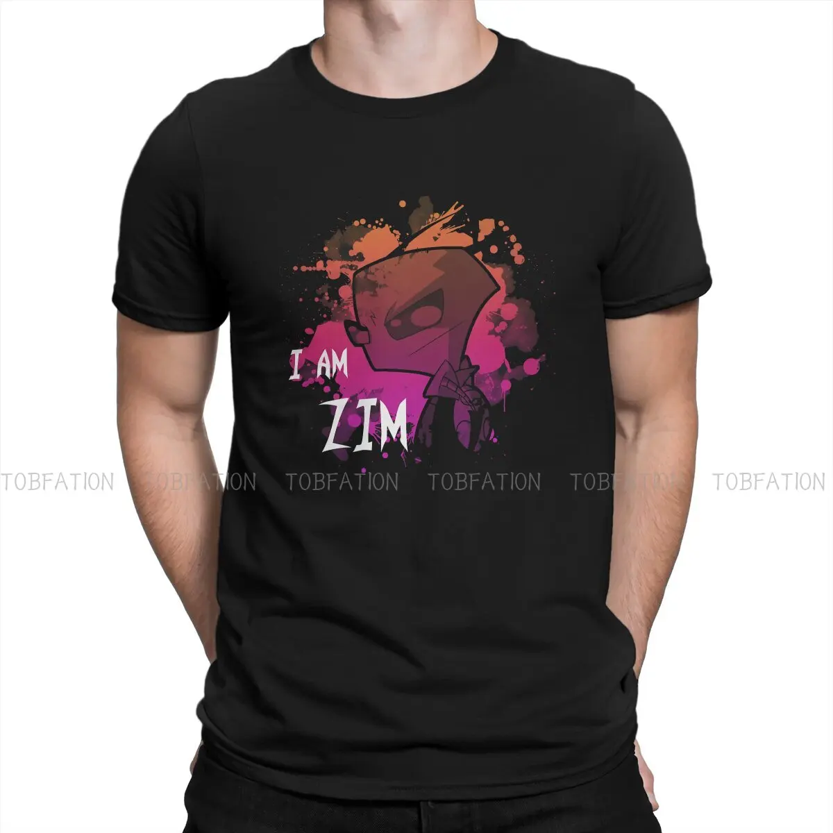 

Invader Zim Gaz Membrane Animated Newest TShirt for Men I Am Classic Round Neck Pure Cotton T Shirt Gift Clothes Streetwear