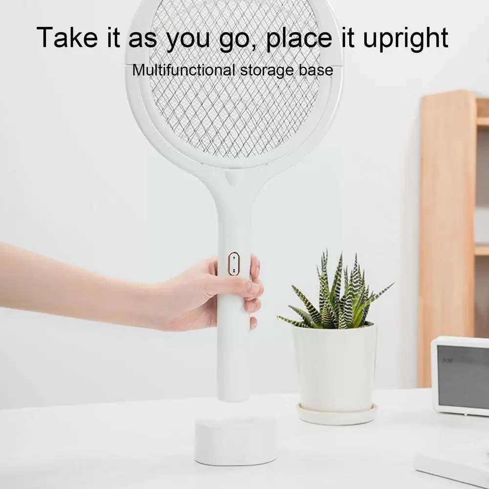 

5 IN 1 Electric Mosquito Swatter Mosquito Killer Lamp Angle Electric Bug 3500V Zapper USB Rechargeable Fly Bat Adjustable B2U0