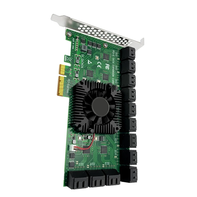 

Pcie To SATA Card 24Port 6Gbps SATA PCI-E Adapter Support 24 SATA 3.0 Device Built-In Adapter Converter For Desktop PC