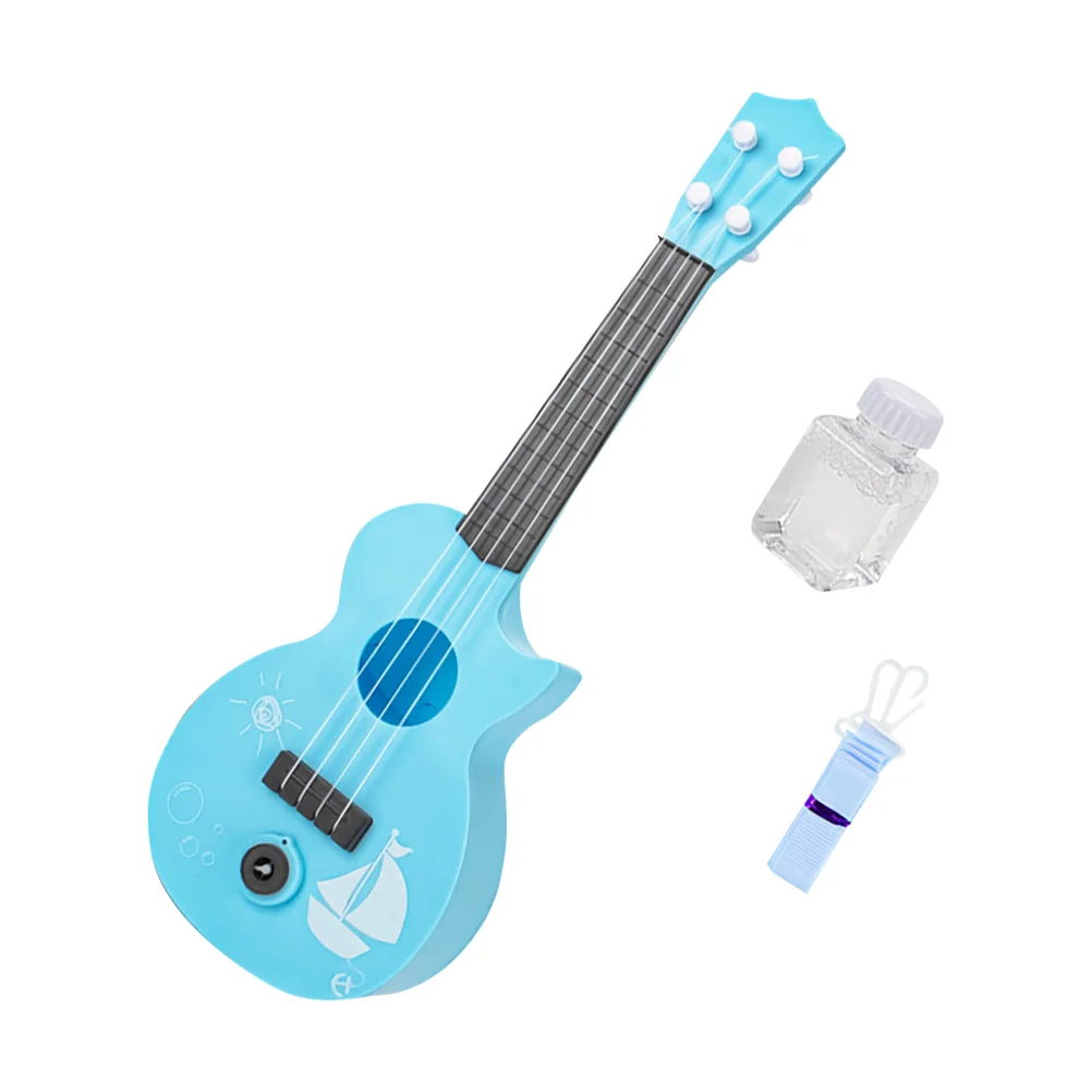 

1 Set Children Ukulele Plaything Bubble Machine Funny Electric Bubble Maker