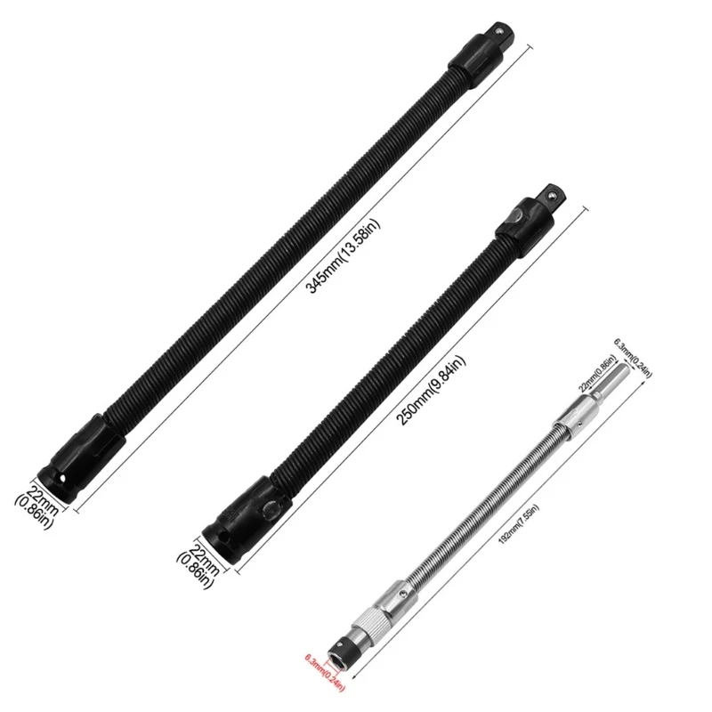 

1/2 Universal Soft Shaft Heads Connecting Rod Electric Drill Manual Wrench Tool Screwdriver Bit Extension Rod Tool