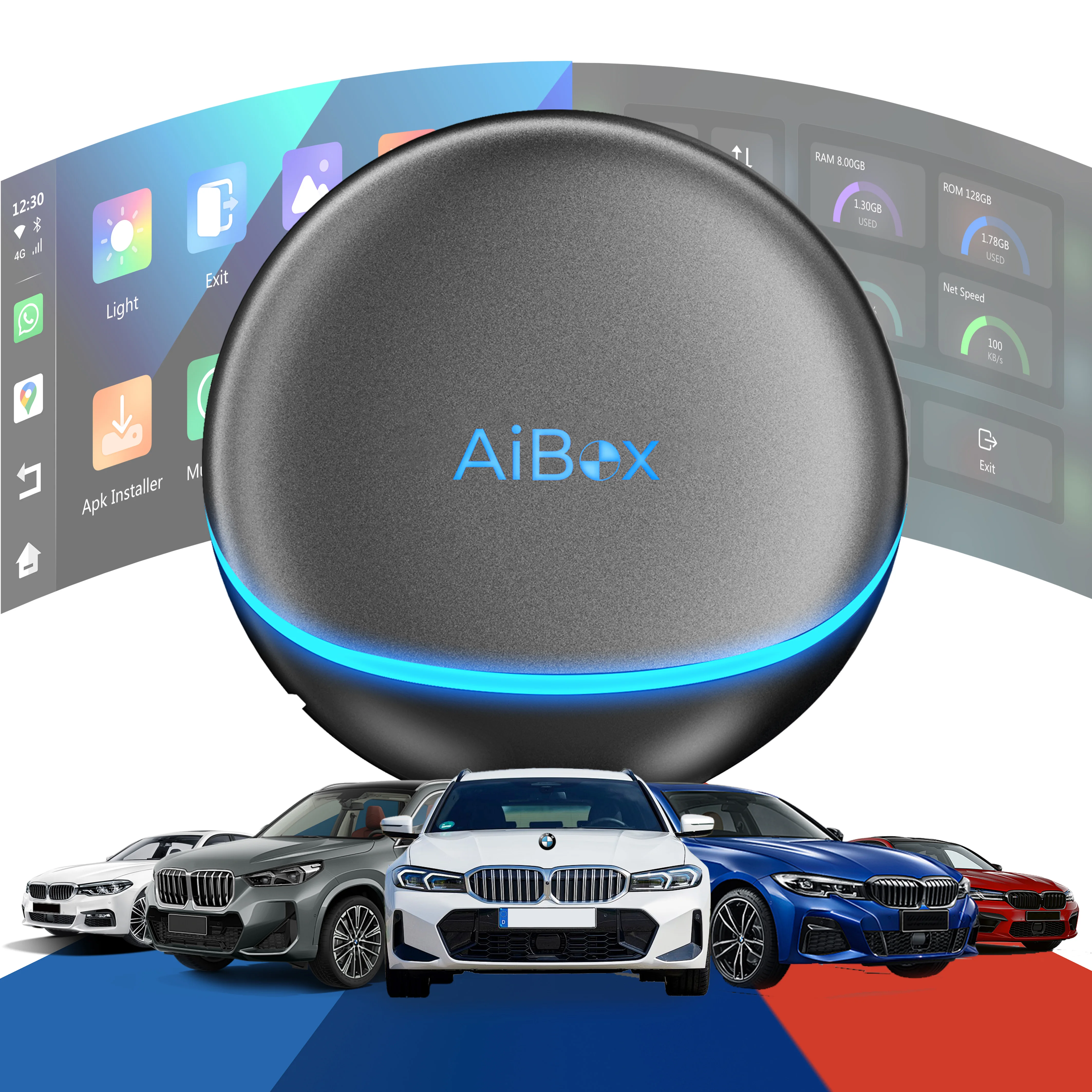 Фото Новый OEM беспроводной AI-бокс на Android 13 с CarPlay и Android Auto, на базе Qualcomm 6125, 4+64 ГБ ОЗУ, для автомобилей BMW - Plug&Play №4
