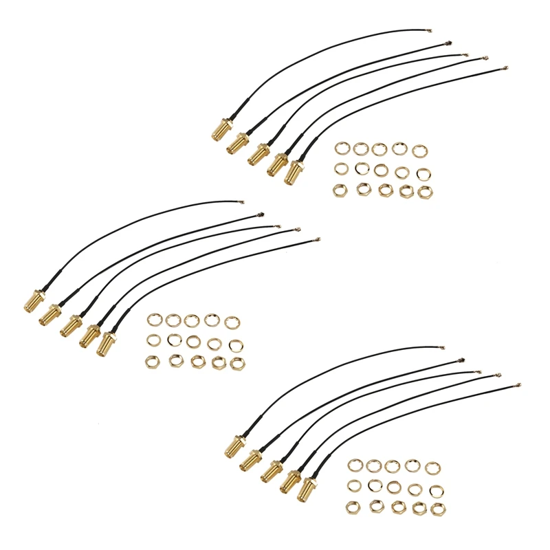 

15Pcs Connector Antenna Wifi Pigtail SMA Female To IPX Extension Cable 15Cm
