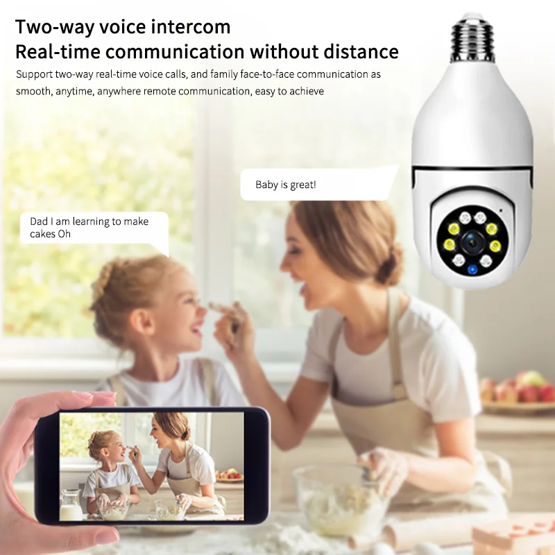 Беспроводная уличная камера видеонаблюдения s 360 градусов с Wi-Fi 1080p Hd мини-камера